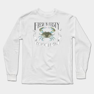 Fresh 'N Feisty Chesapeake Blue Crabs Long Sleeve T-Shirt